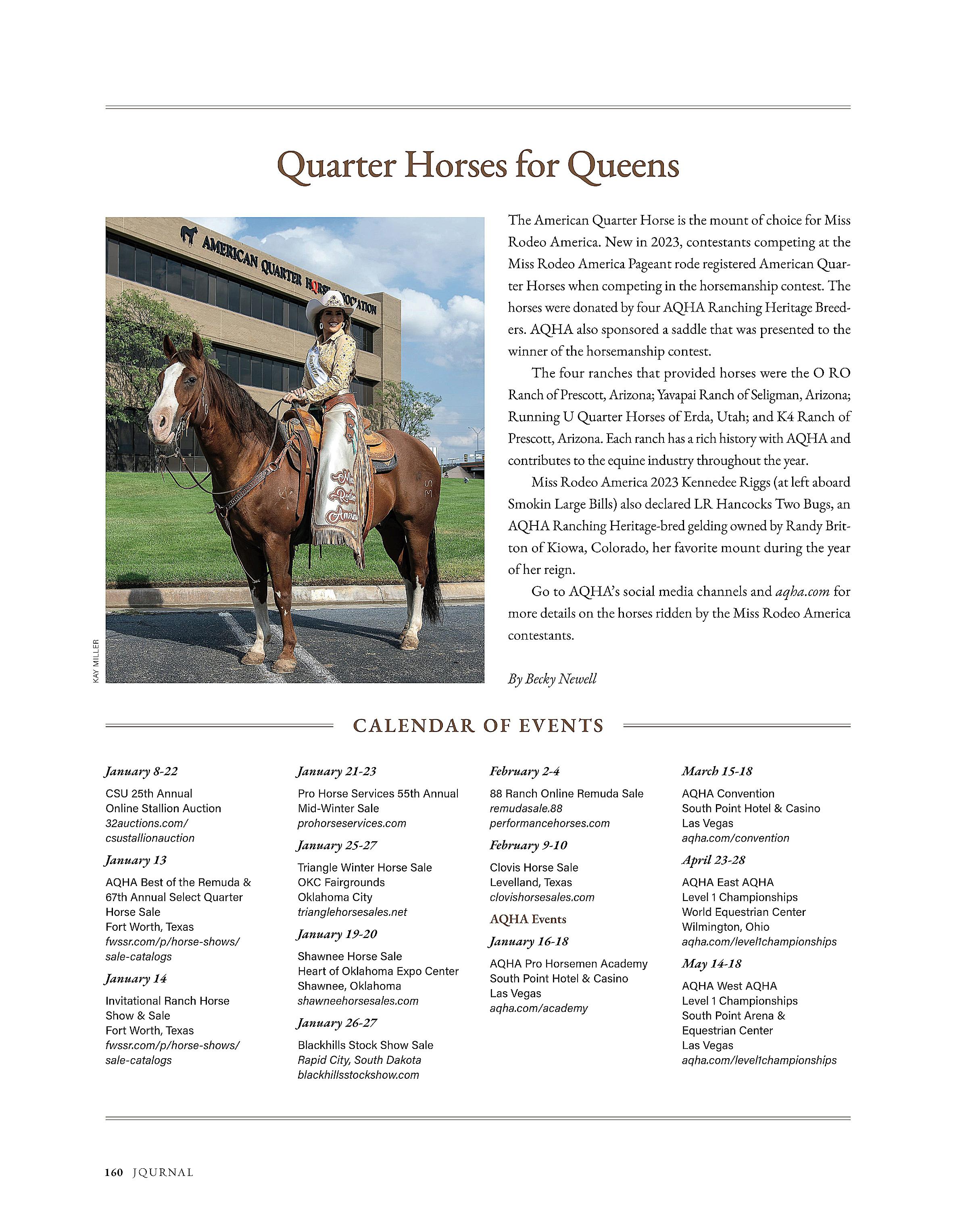 Quarter Horse Journal 2024 Jan Feb   160 L Hr 